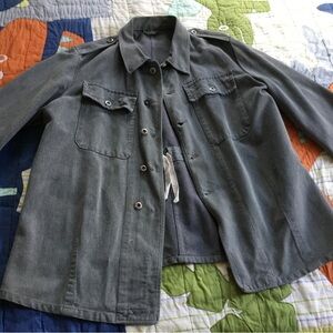 Men’s denim army surplus jacket size 58/56